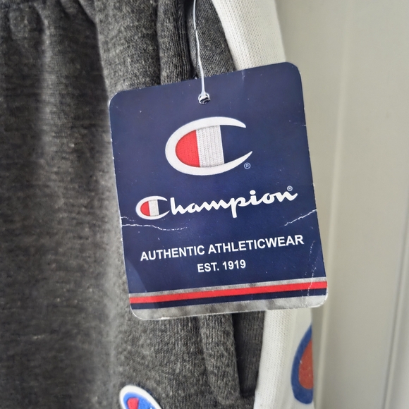 Champion Charcoal Joggers with White and Blue Details - Picture 3 of 4